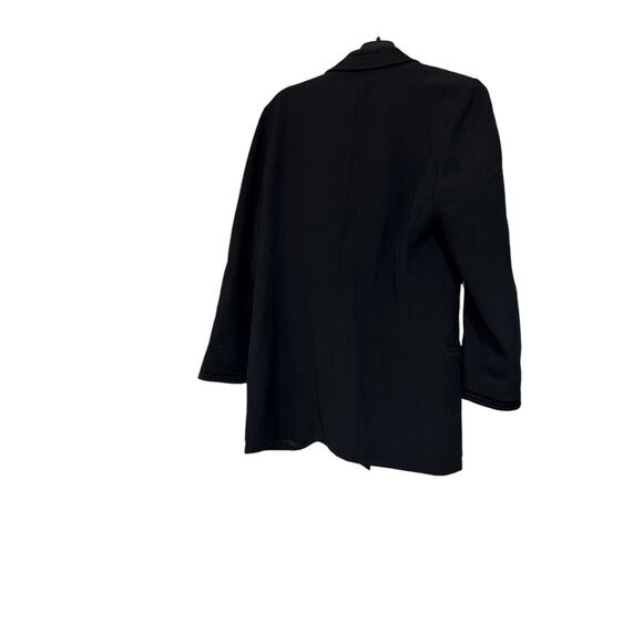 Vintage WOMENS Louis Féraud Tuxedo WOOL Blazer SZ 10 - Picture 3 of 5